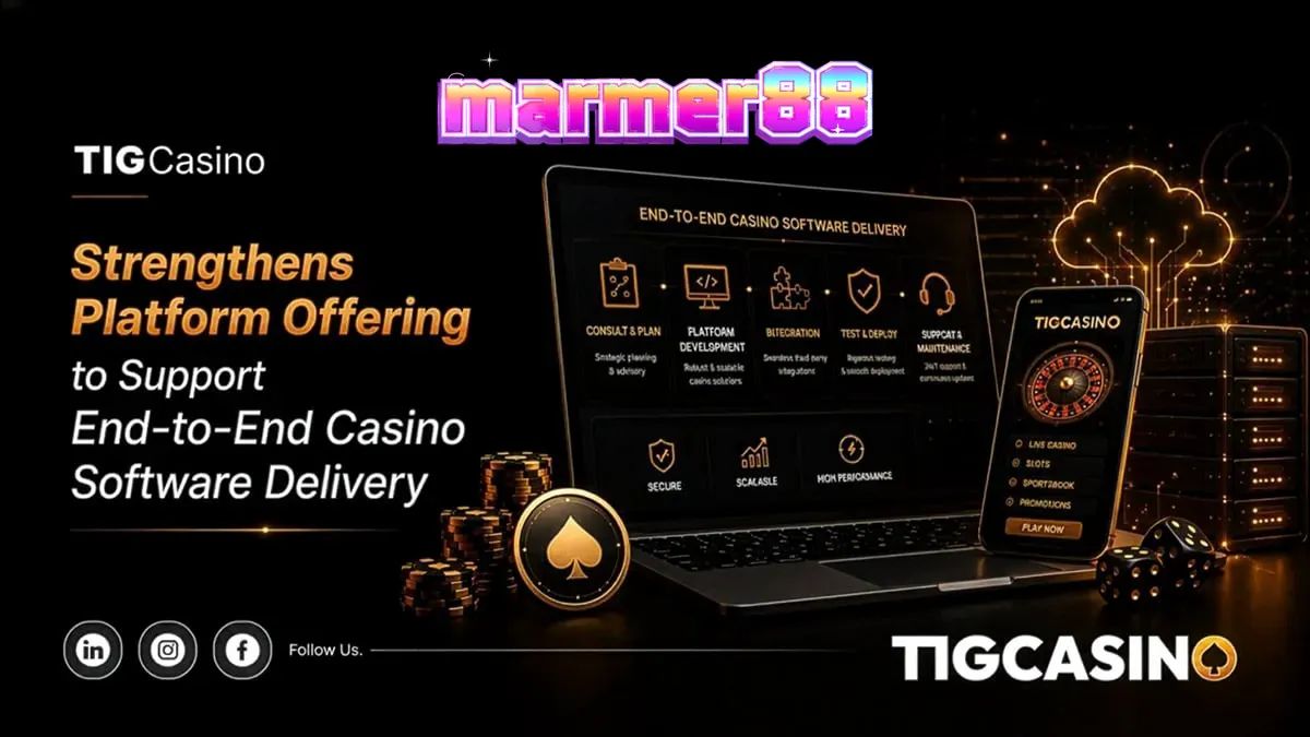 Tampilan antarmuka teknologi kasino modular TIGCasino